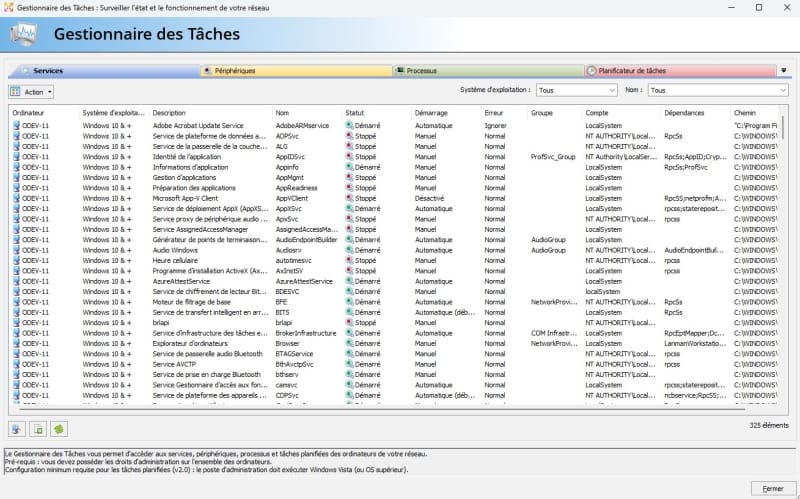 Vue d’ensemble du gestionnaire de tâches