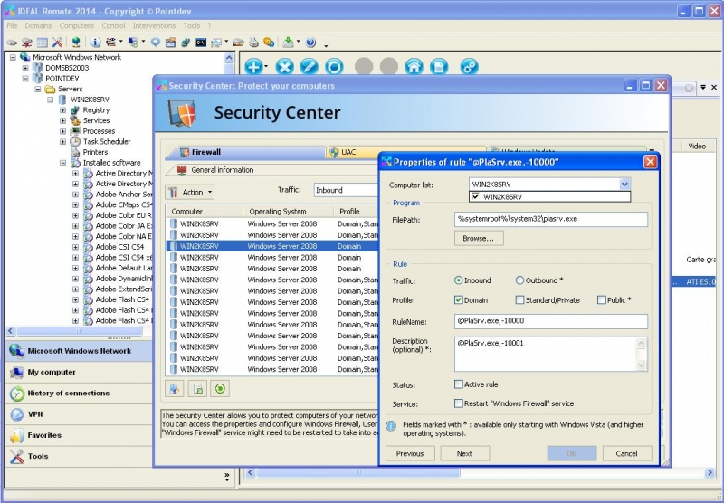 Manage Rules, UAC and Firewall Remotely